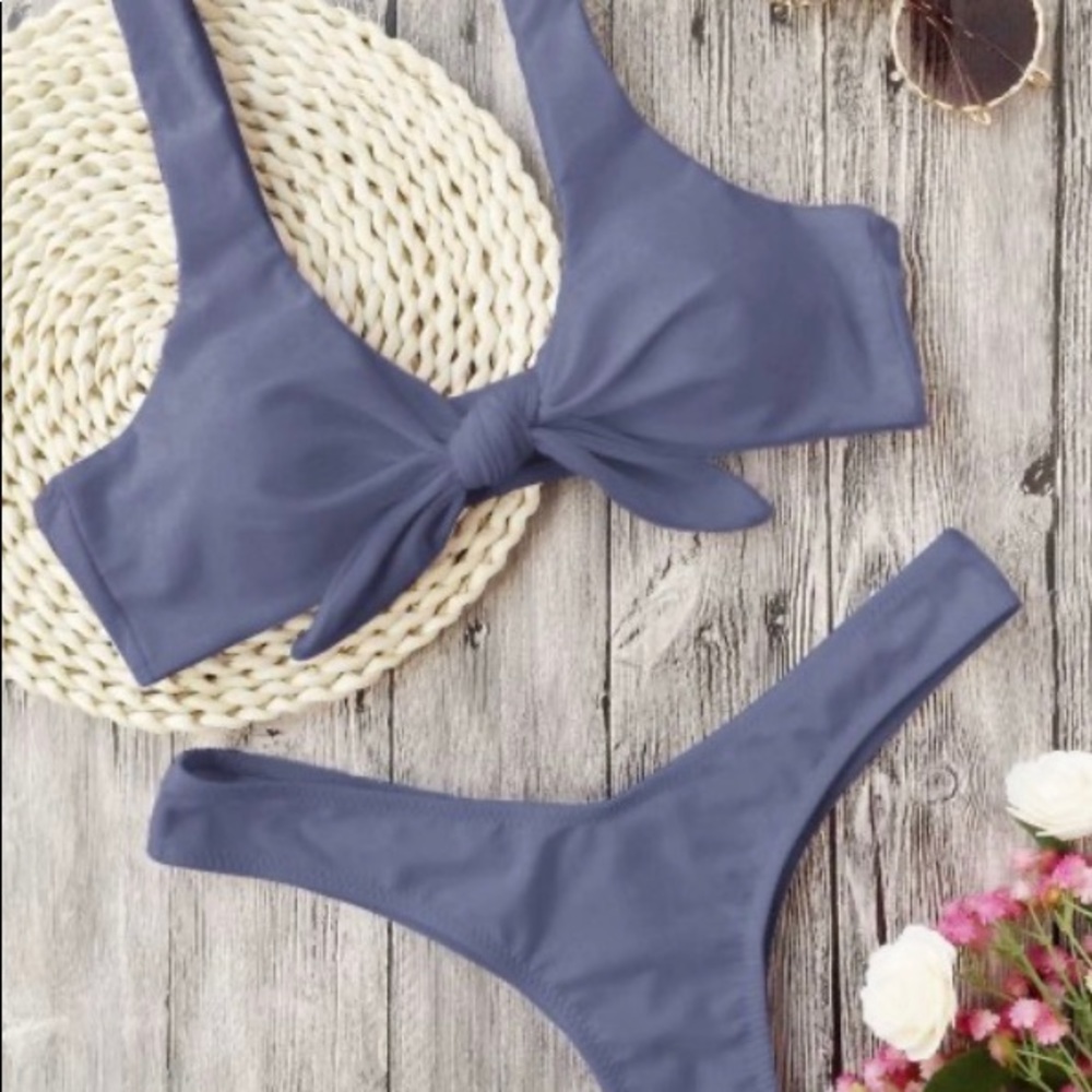 Zaful knotted bikini with thong bottoms